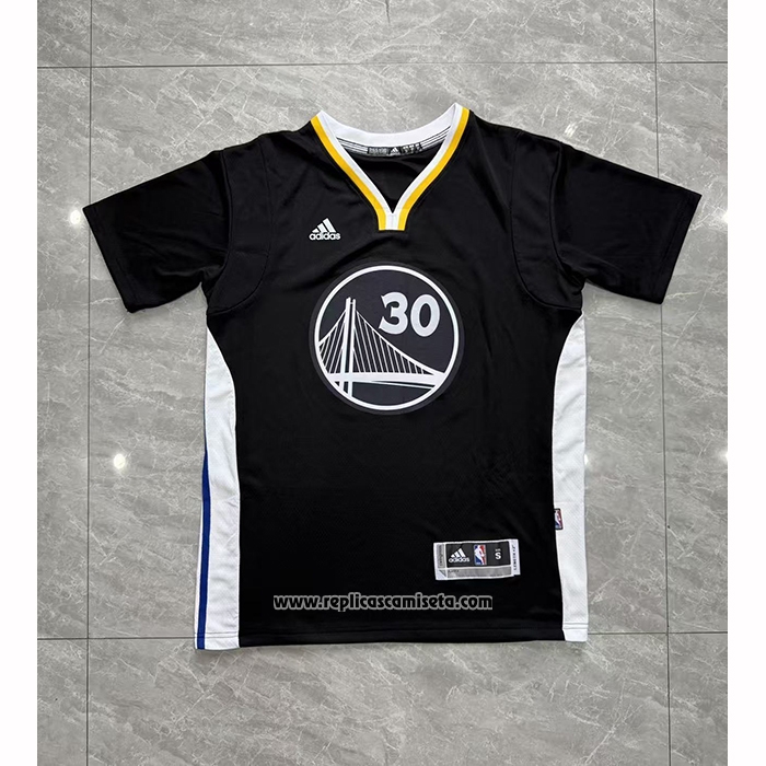 Camiseta Manga Corta Golden State Warriors Stephen Curry NO 30 Negro